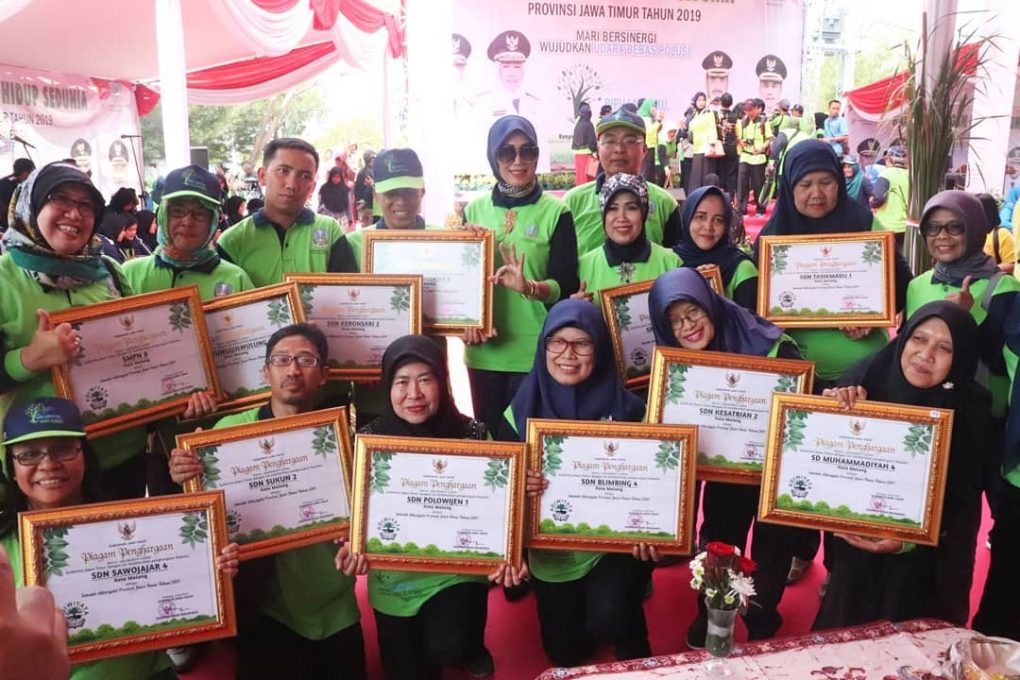 Penghargaan sebagai Sekolah Adiwiyata Provinsi Jawa Timur Tahun 2019